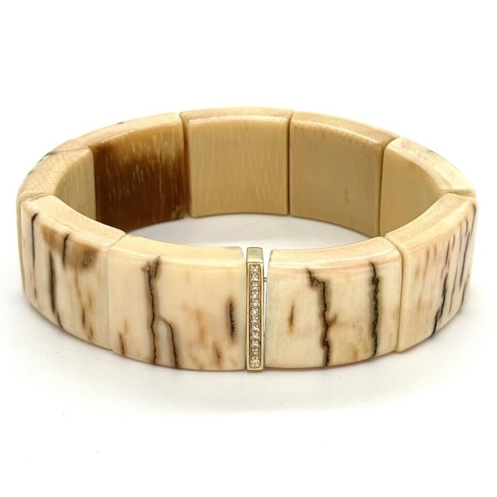 Elegant Cream and Brown Bracelet